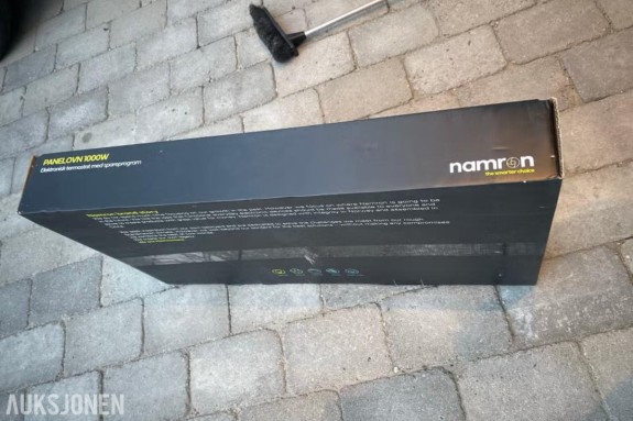  ny - Namron panelovn svart farge  -  1000W